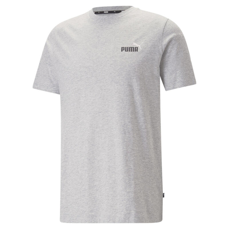 T-shirt Essentials+ Two-Colour Small Logo da uomo PUMA Light Gray Heather