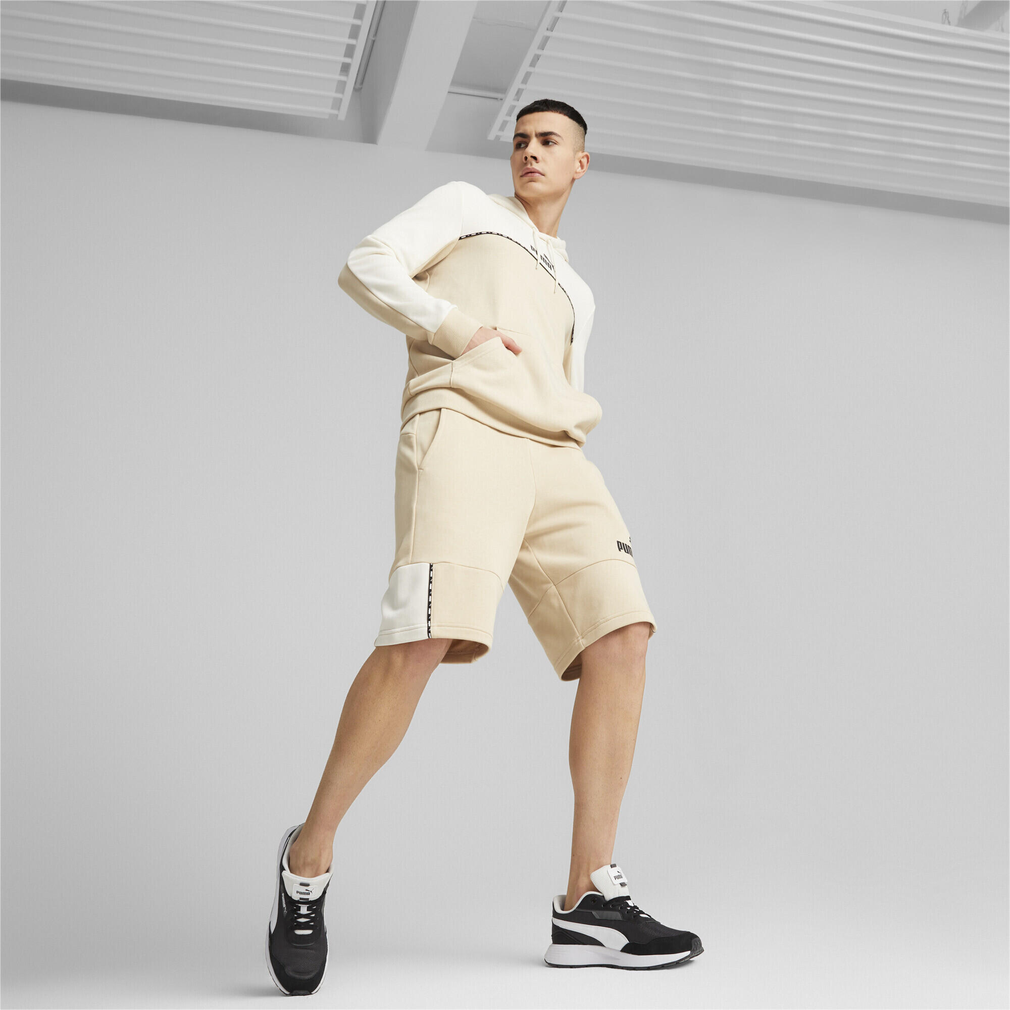 Short Essentials Block Tape Homme PUMA Granola Beige 4/6