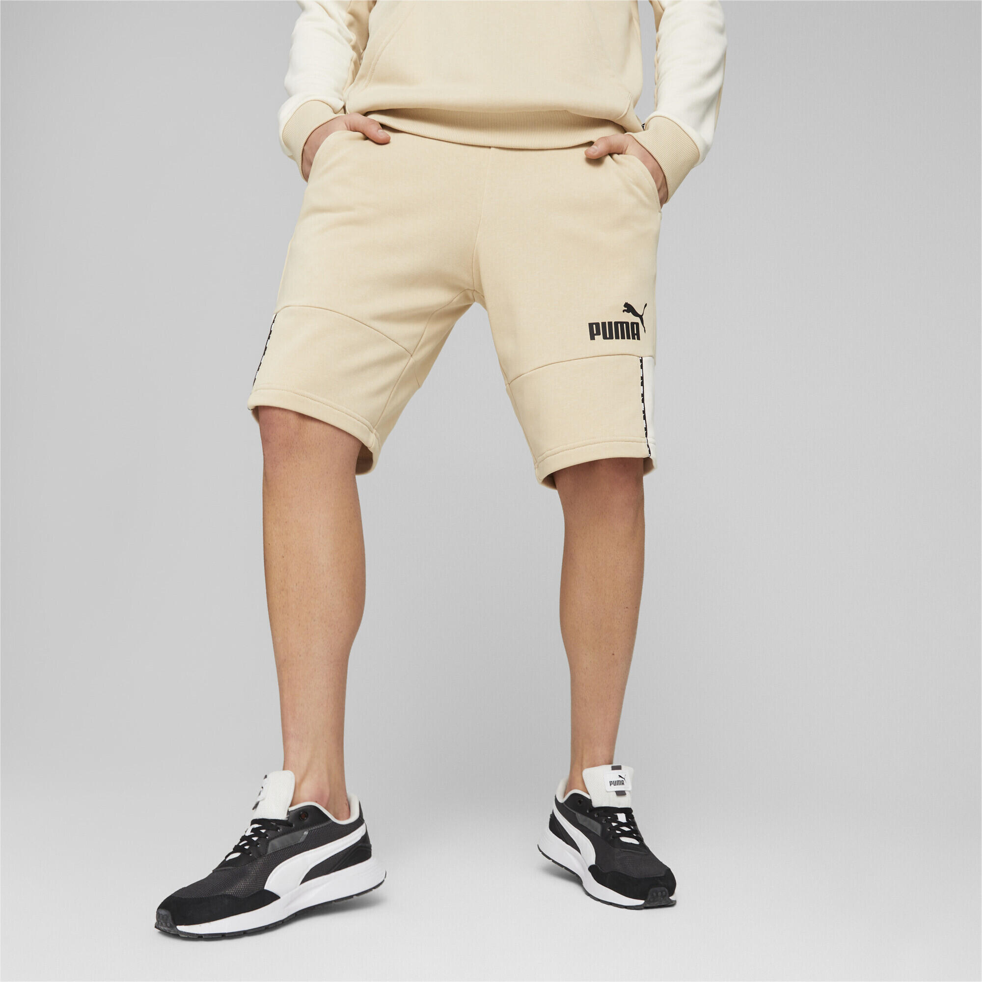 Short Essentials Block Tape Homme PUMA Granola Beige 2/6