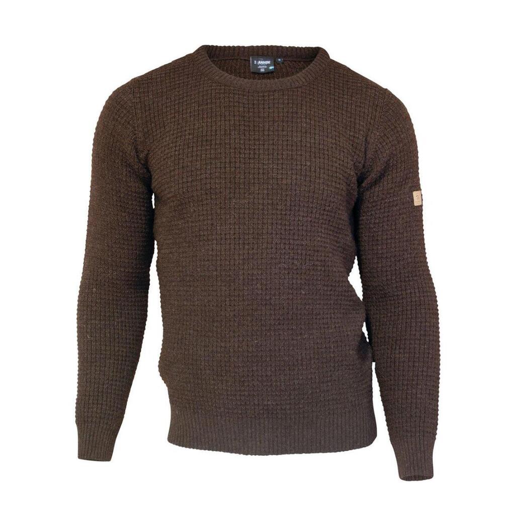 NLS Petal Coffee Bean sweater for men - 100% pure, undyed wool