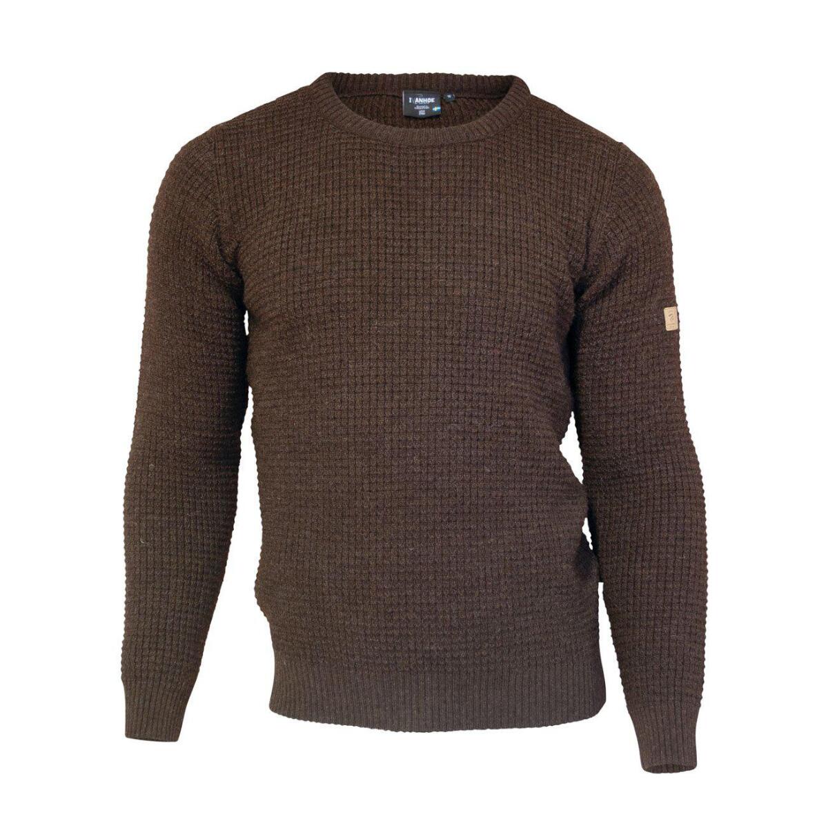 Trui NLS Petal Coffee Bean heren - 100% zuivere ongeverfde wol 1/1