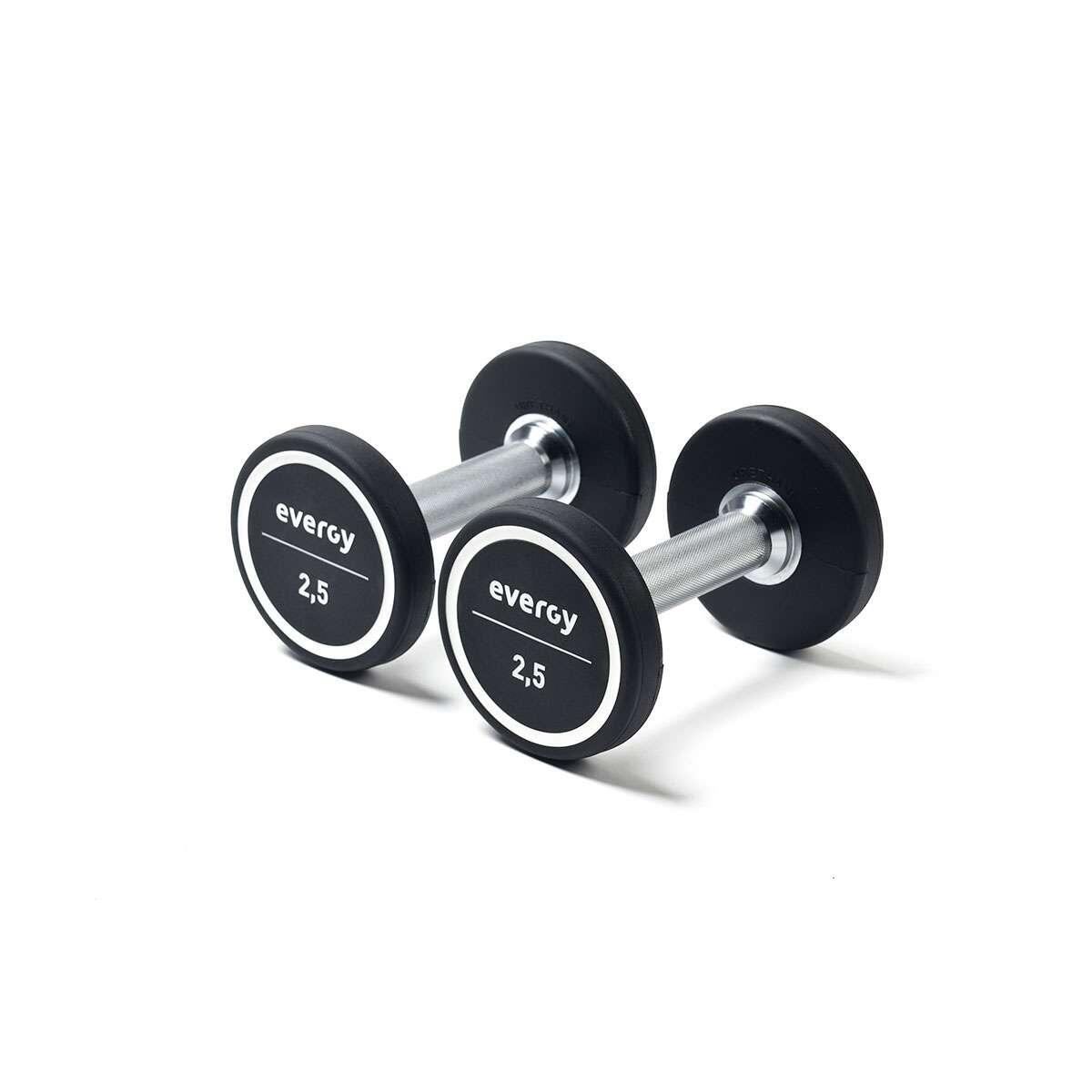 MANCUERNAS REDONDAS POLIURETANO 2,5KG (PAR) DUMBBELLS MUSCULACIÓN 1/3