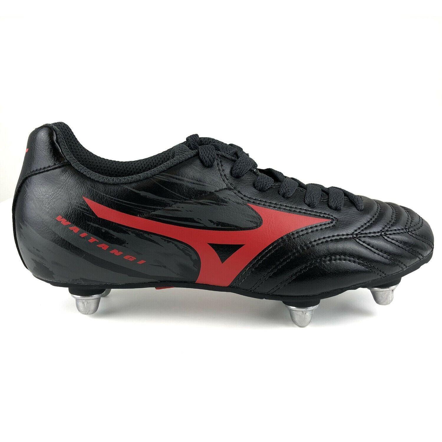 MIZUNO Mizuno Waitangi Jr Soft Ground Rugby Boots R1GA1862 62 1 UK black/red