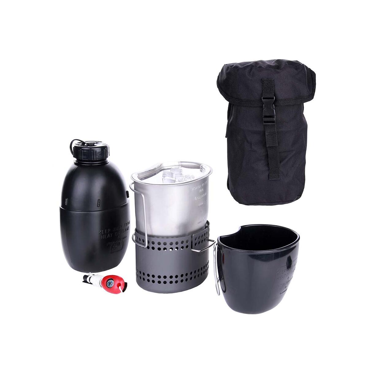 Sistema di cottura Dragon con borraccia Multi-fuel - Nero 1/3