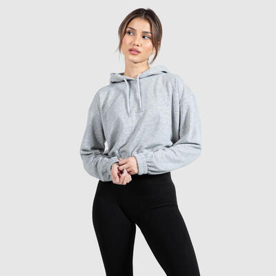 Damen Crop Hoodie Abby Creme