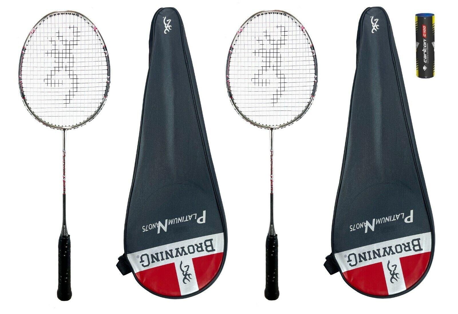 BROWNING Browning Platinum Nano CTI 75 Carbon Badminton Racket & Cover