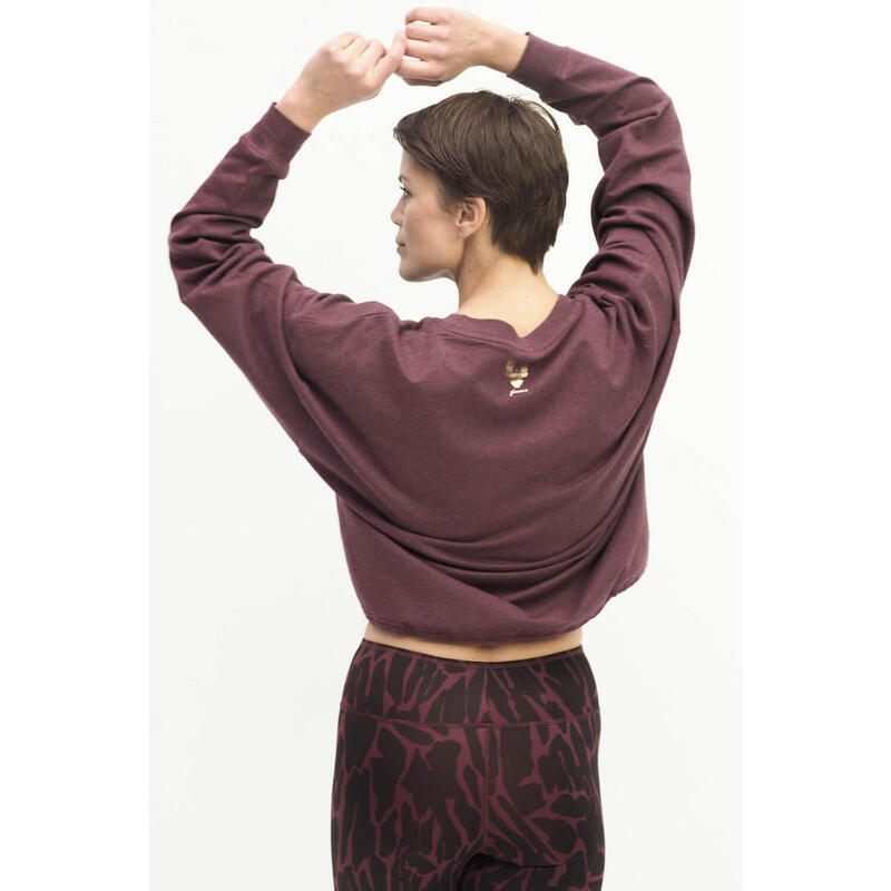 Yoga Sweatshirt Garuda Yoga Damen Rot Stretchig KISMET