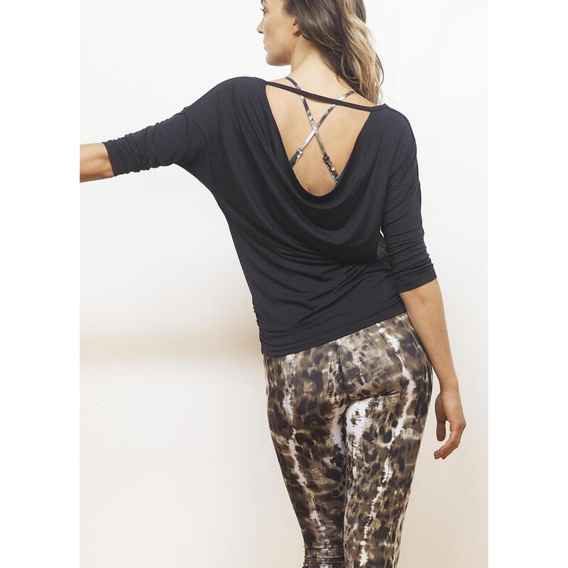 Yoga Longsleeve Shula Yoga Damen Grau Stretchig KISMET