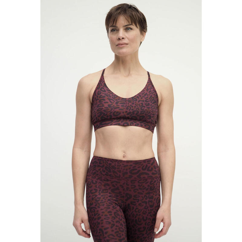 Yoga Bra Leo Yoga Damen Rot Stretchig KISMET