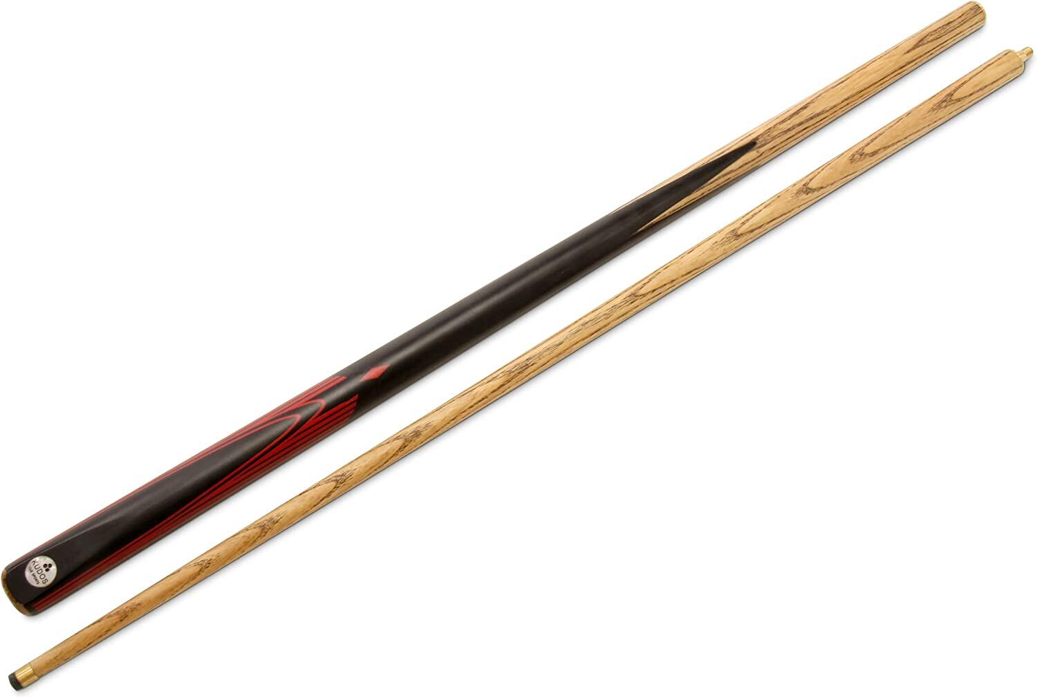 Kudos RED DIAMOND 2pc Matching Ash Grain Snooker Pool Cue 57 Inch - 9.5mm Tip S 5/6