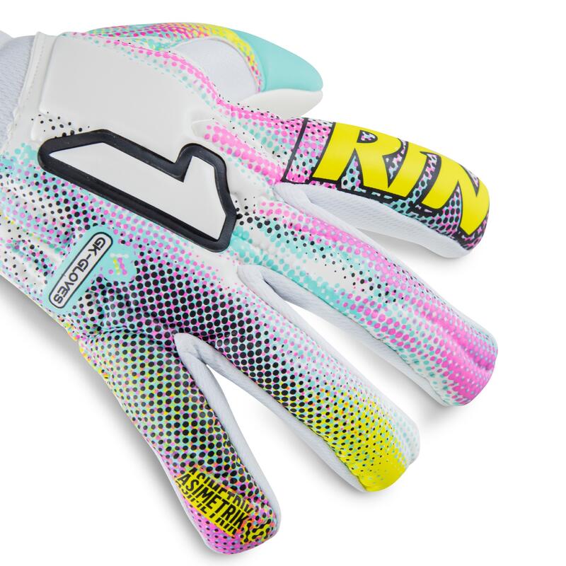 Guantes De Portero Adulto Rinat Asimetrik Stellar Semi  Blanco/verde Aqua