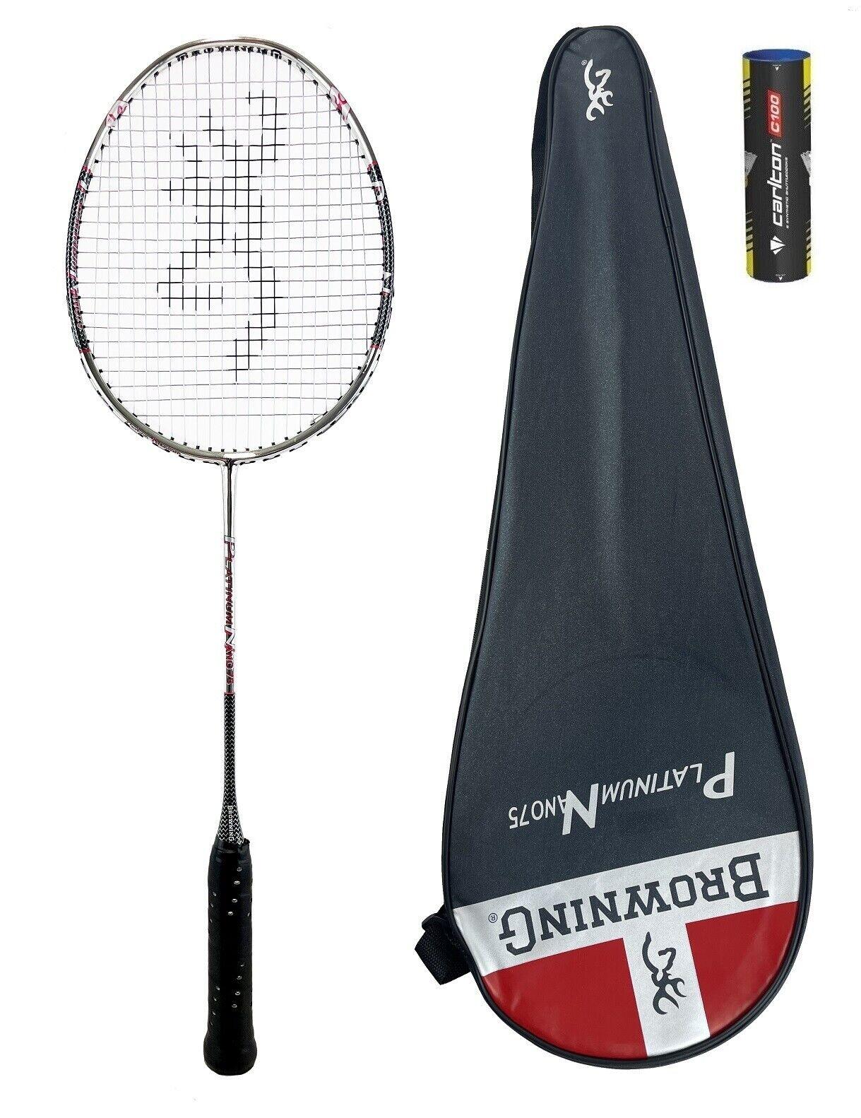 Browning Platinum Nano CTI 75 Carbon Badminton Racket & Cover 1/3