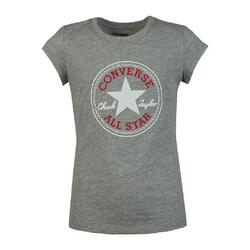 T-Shirt met Korte Mouwen voor kinderen Converse Timeless Chuck Patch G Grijs