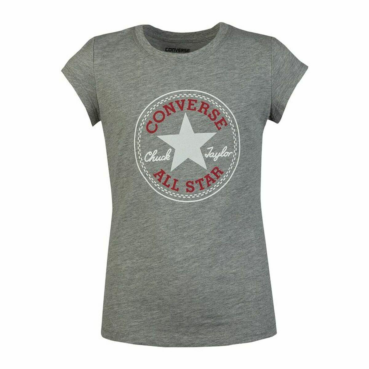 Camisola de Manga Curta Infantil Converse Timeless Chuck Patch G Cinzento 2/5