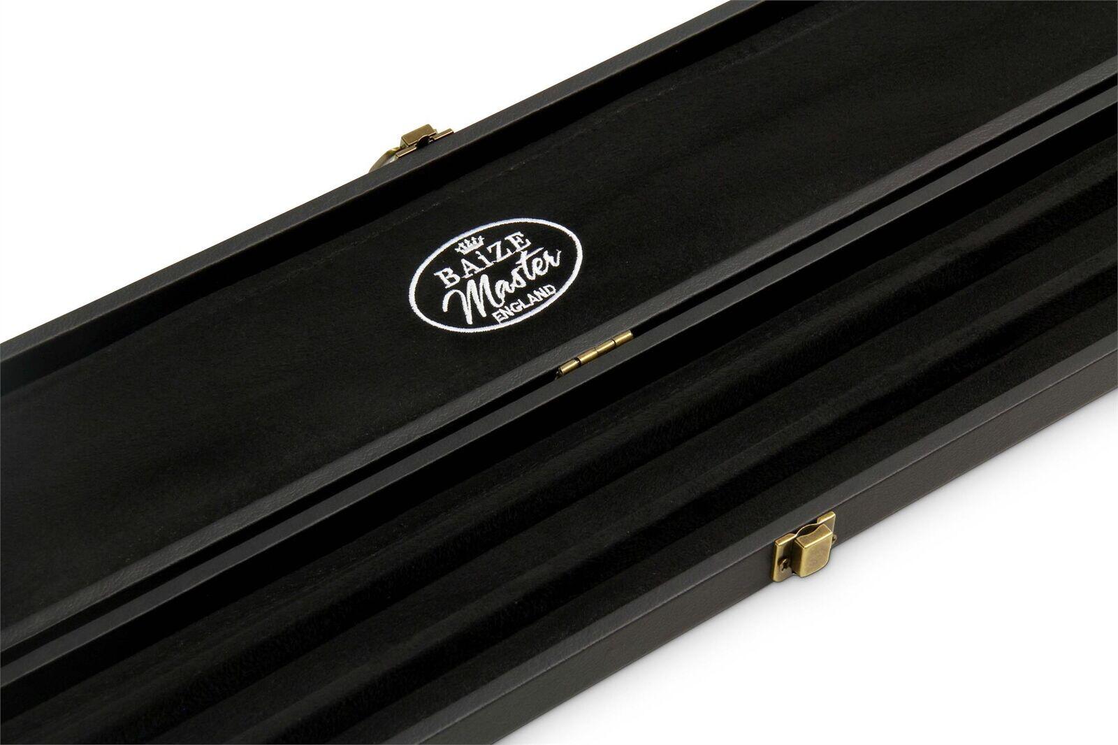 Baize Master 1pc WIDE PLAIN BLACK Patch Pool Snooker Cue Case Holds 3