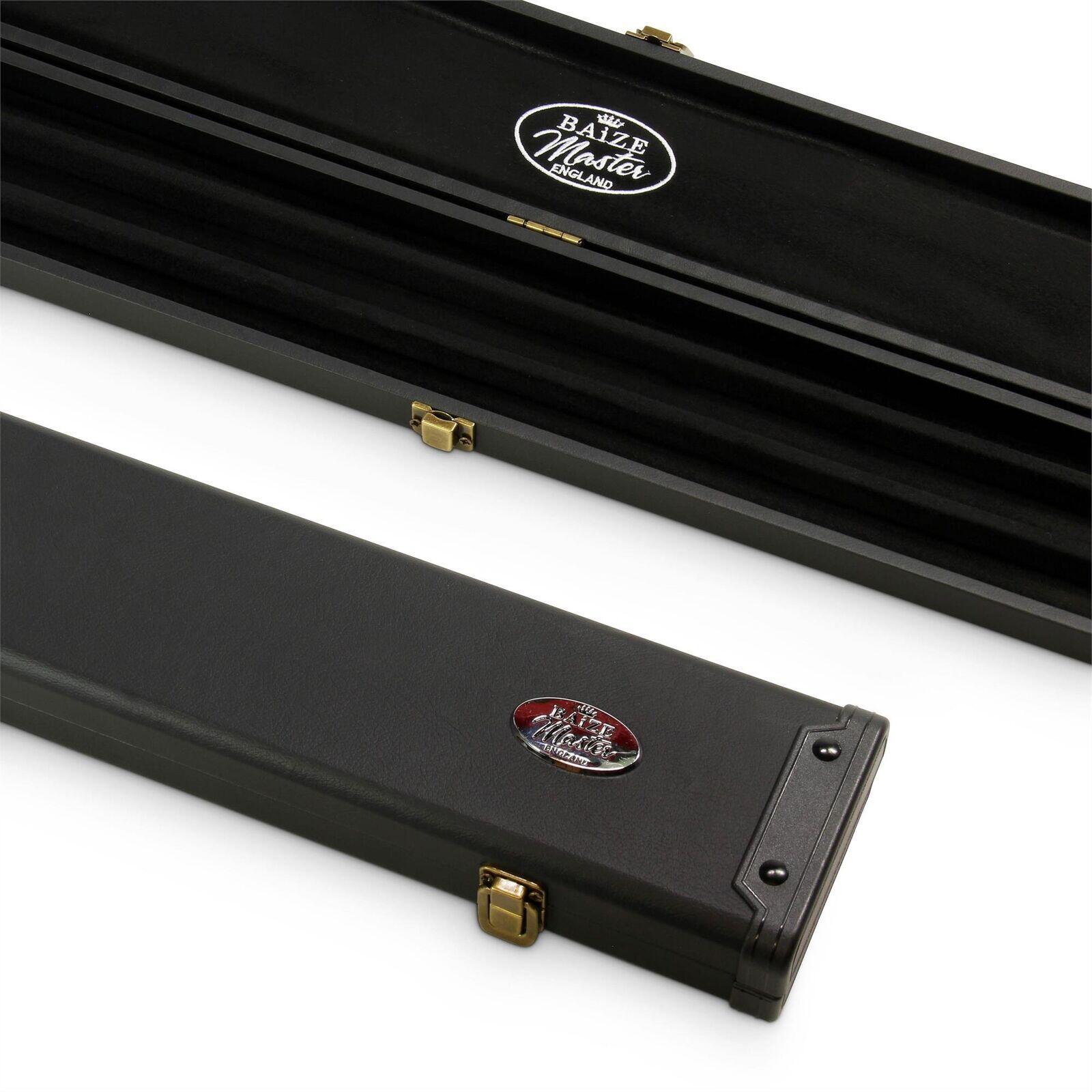 Baize Master 1pc WIDE PLAIN BLACK Patch Pool Snooker Cue Case Holds 3