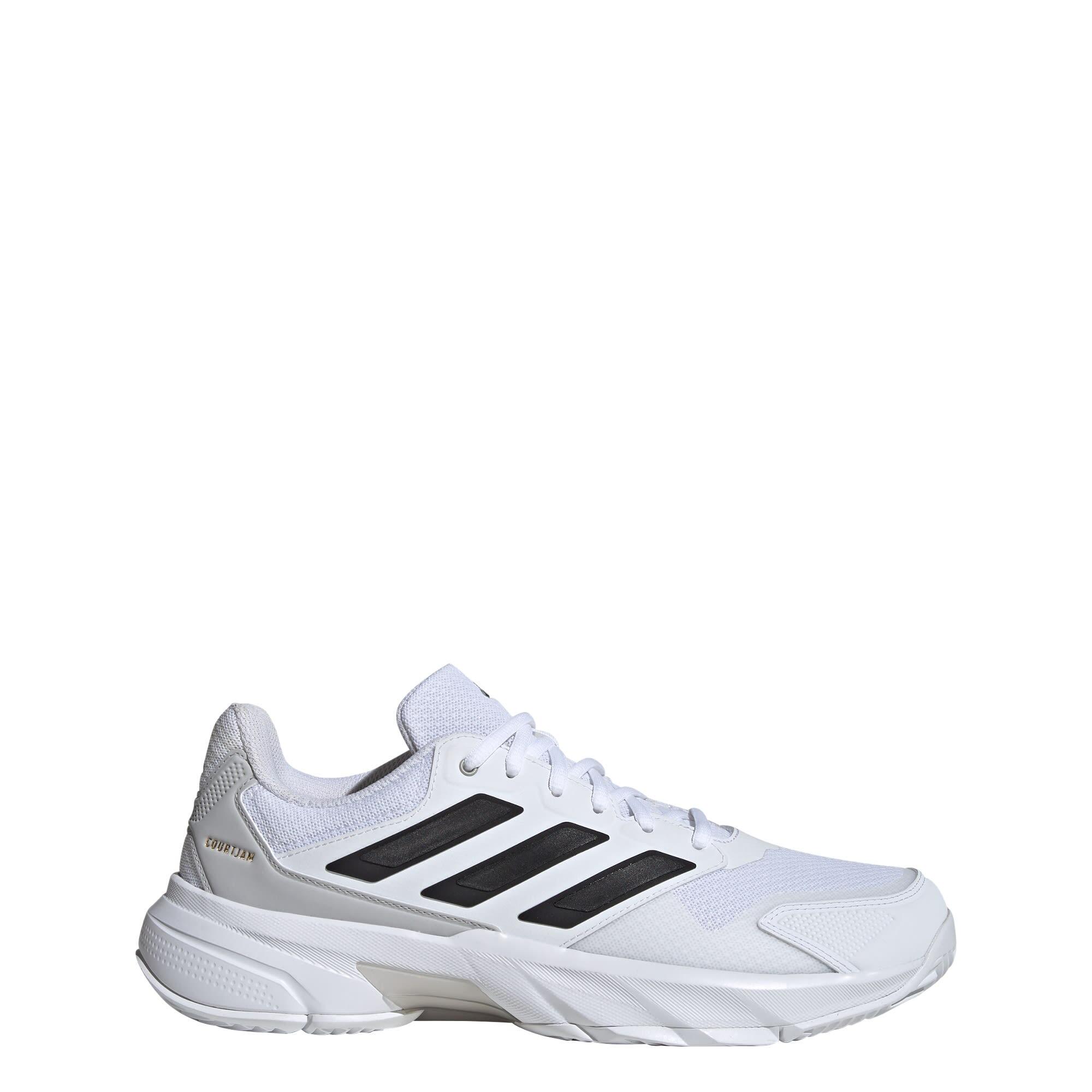 Adidas - Chaussure De Tennis Courtjam Control 3 - Chaussures De Sport - Blanc|gris|noir - 46 2/3 - Decathlon