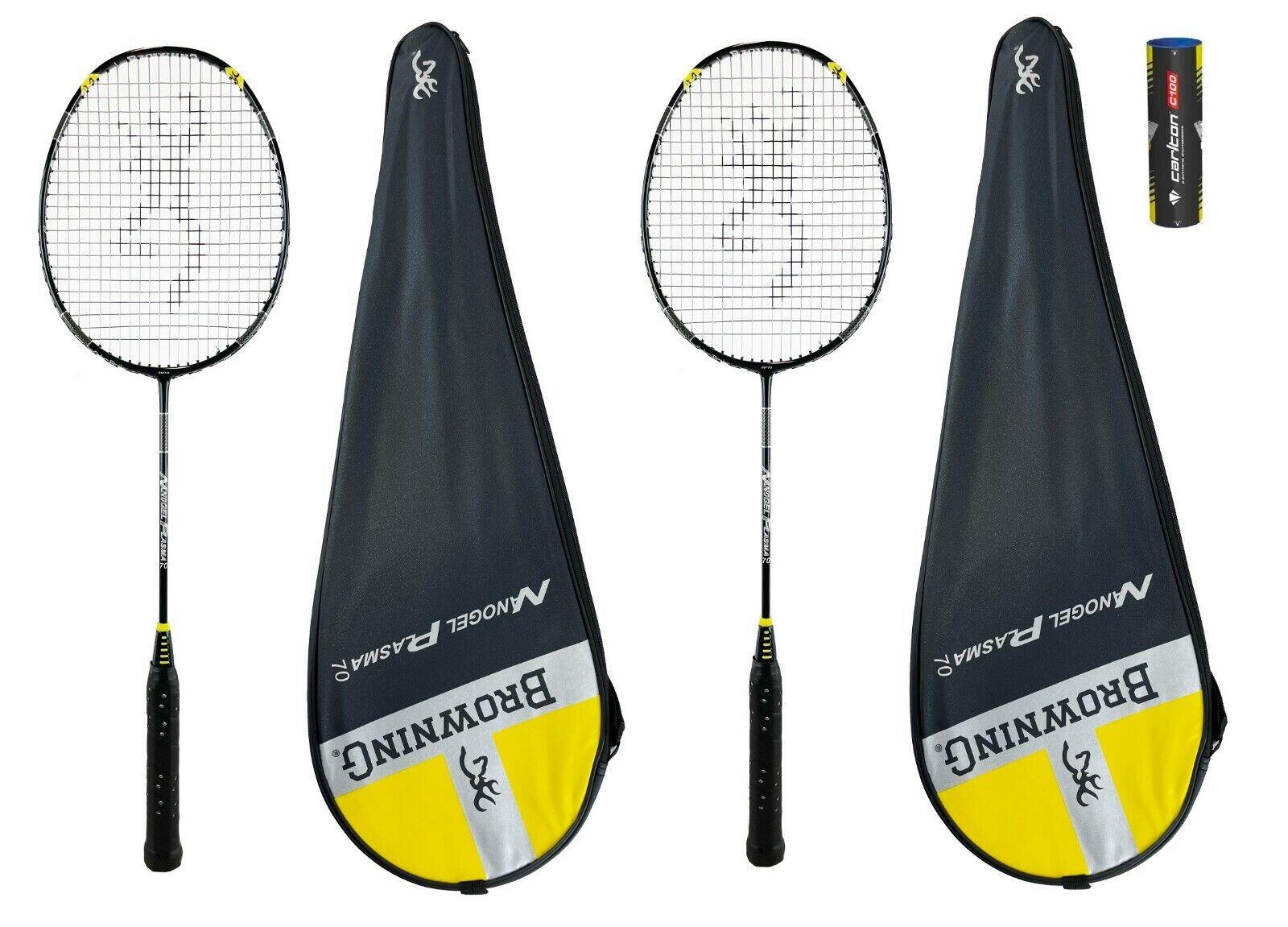 Browning NanoGel Plasma 70 Carbon Badminton Racket & Cover 1/3