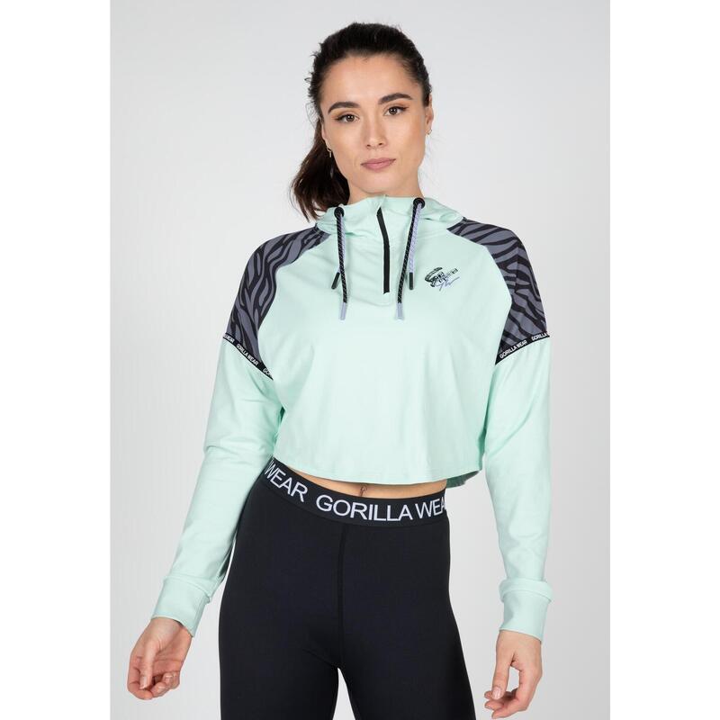 Zion Cropped Sweatshirt à capuche - Vert - L