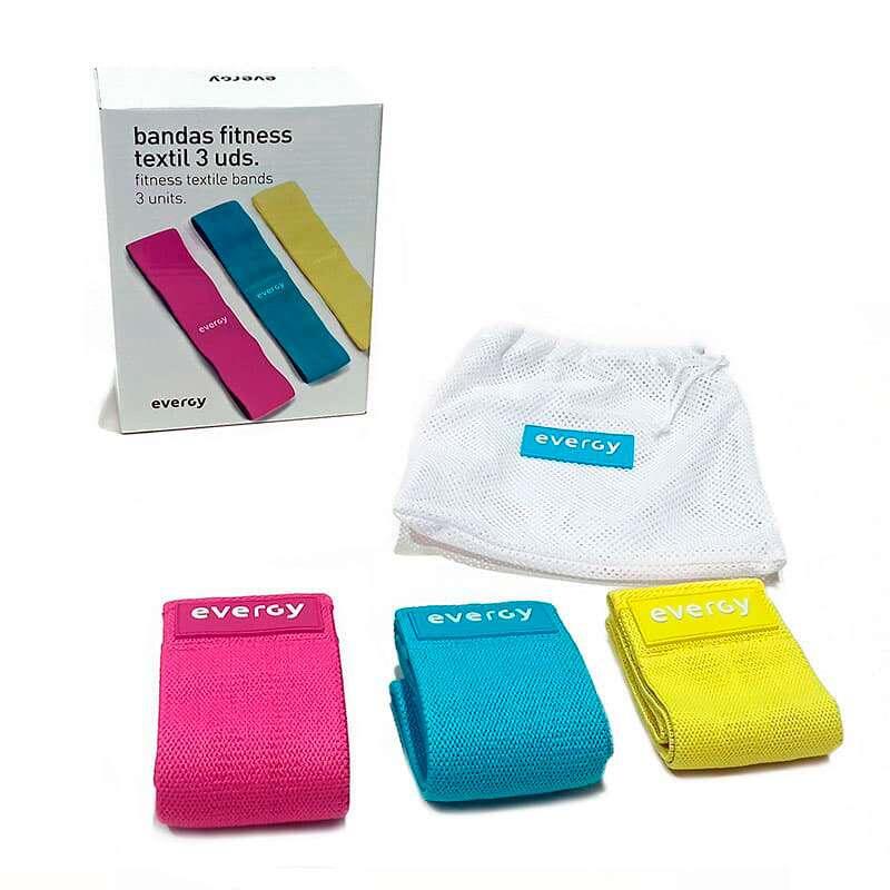 Bandas fitness textil 3uds bandas elásticas de resistencia 2/6