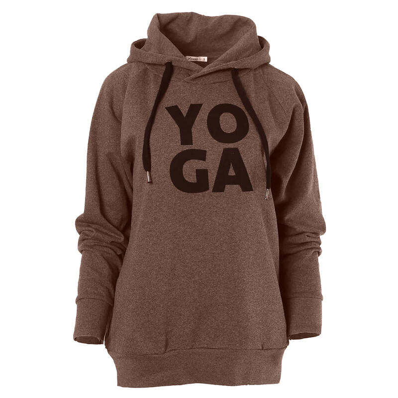 Yoga Hoodie Rudra Yoga Damen Braun Stretchig KISMET