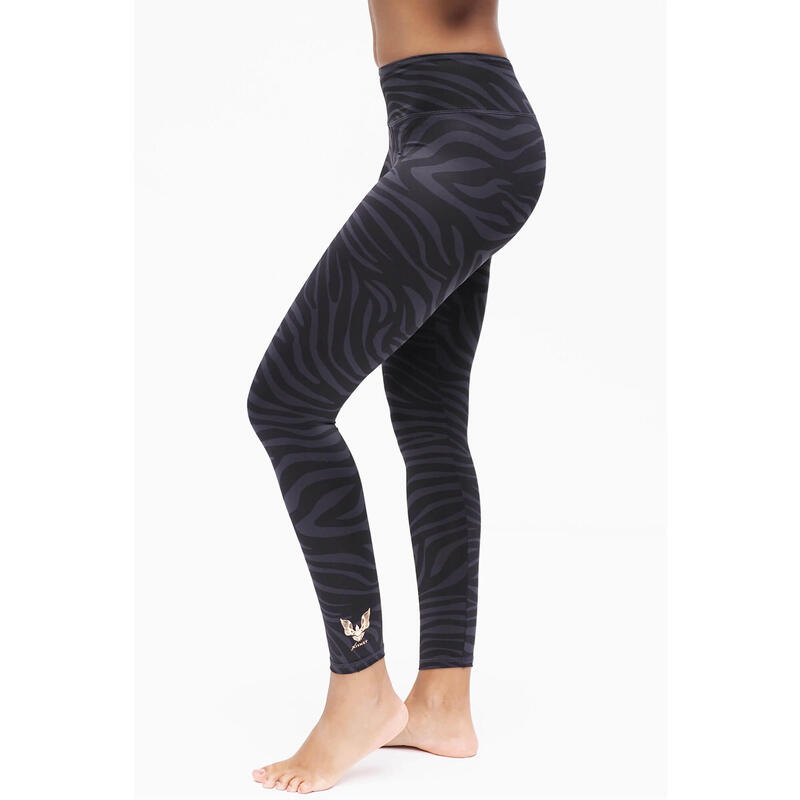 Yoga Leggings Ganga 7/8 Zebra Zen Yoga Damen Mehrfarbig Stretchig KISMET