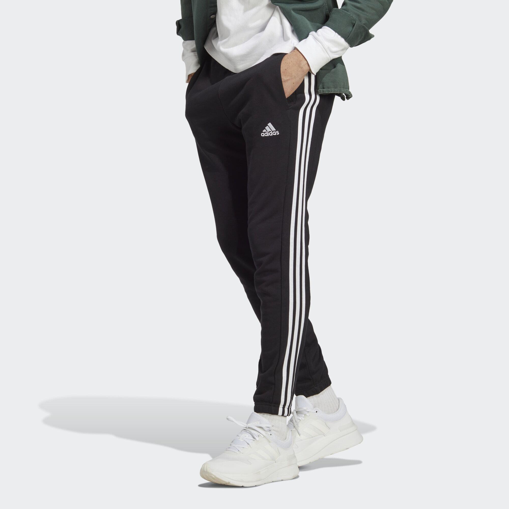 ADIDAS Essentials French Terry Tapered Elastic Cuff 3-Stripes Pants