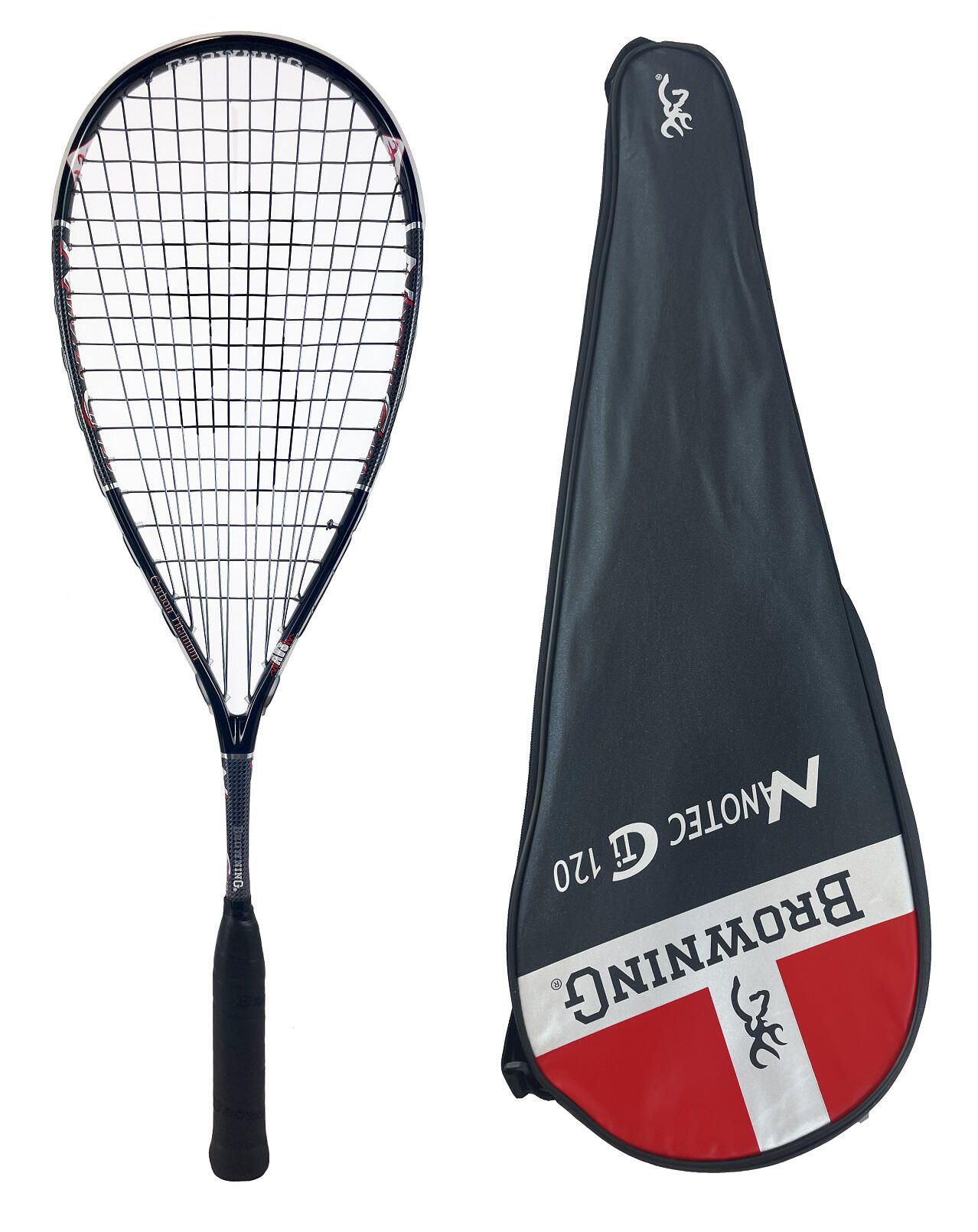 Browning NanoTec Red Ti 120 Squash Racket & Cover 1/1