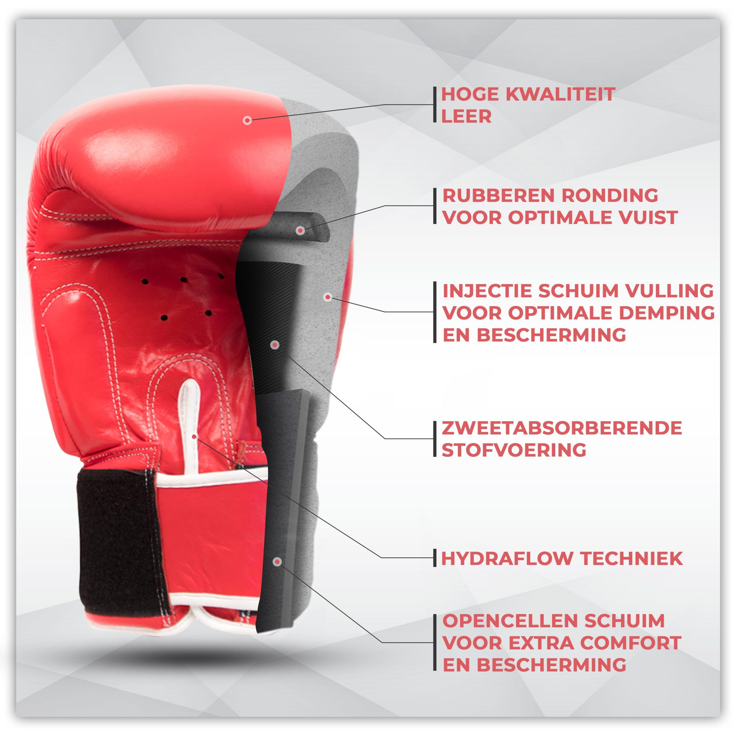 Ali's-BG TR-Bokshandschoenen-Training-Rood-Leren 2/5