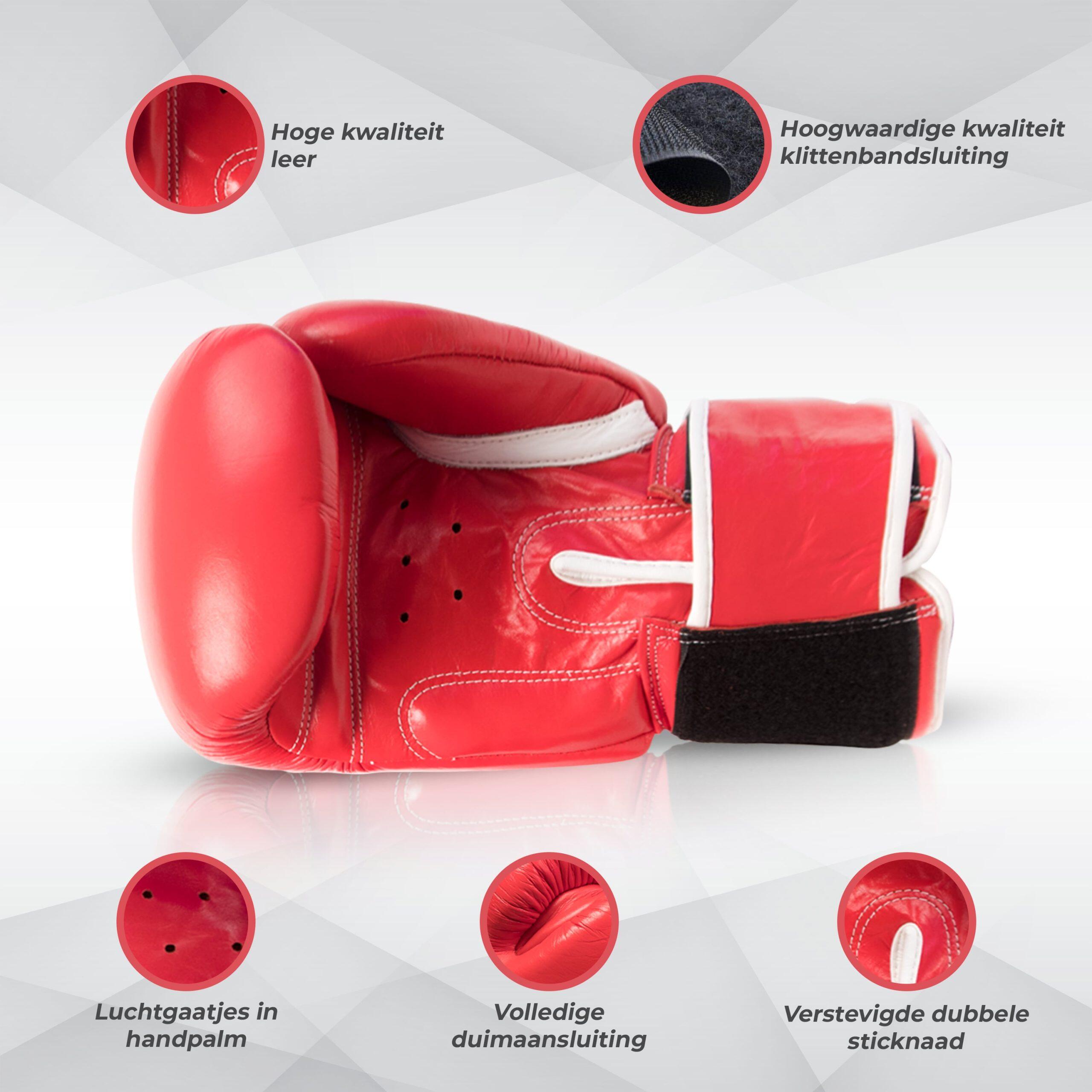 Ali's-BG TR-Bokshandschoenen-Training-Rood-Leren 3/5