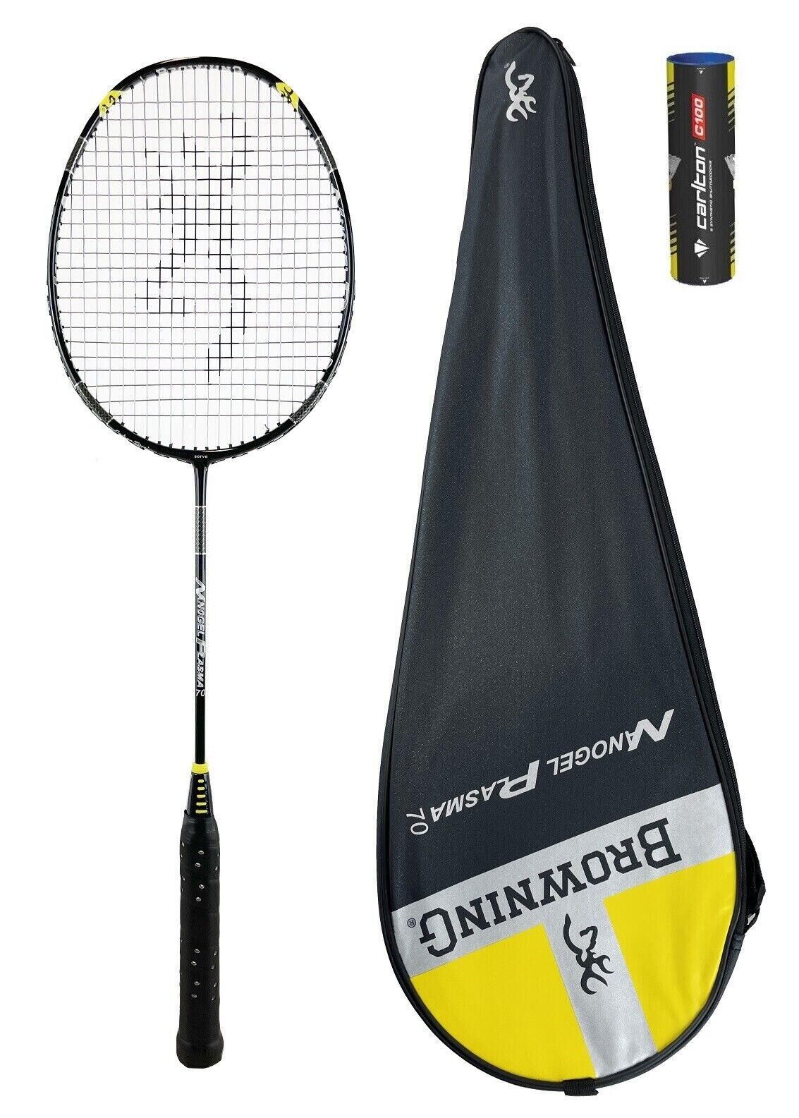 BROWNING Browning NanoGel Plasma 70 Carbon Badminton Racket & Cover