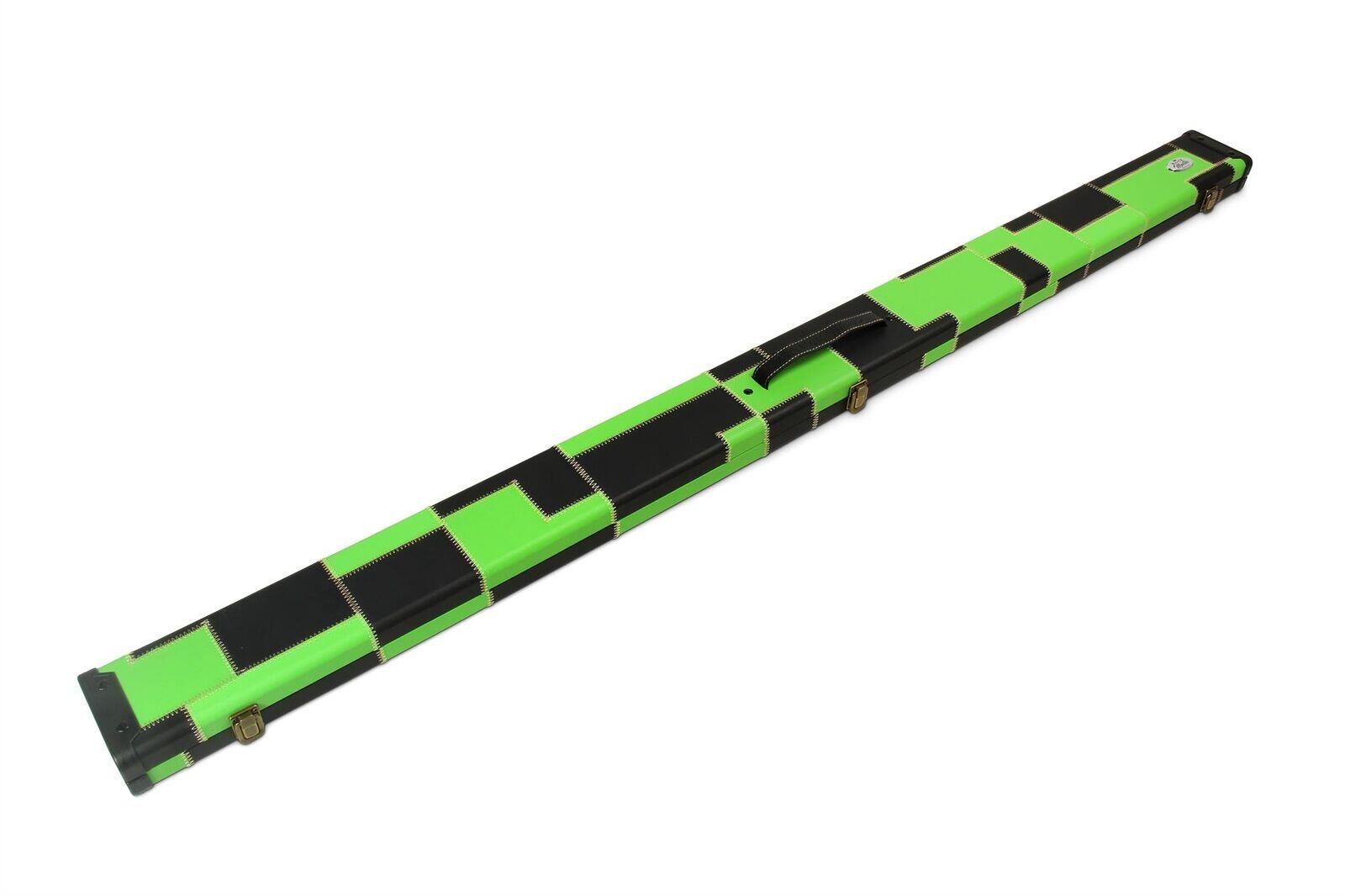 FUNKY CHALK Baize Master 1pc WIDE GREEN & BLACK Patch Pool Snooker Cue Case Holds 3 Cues