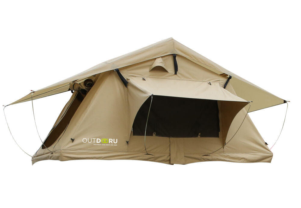 OUTDOORU Dachzelt Expedition für 3 Personen Khaki 140 cm