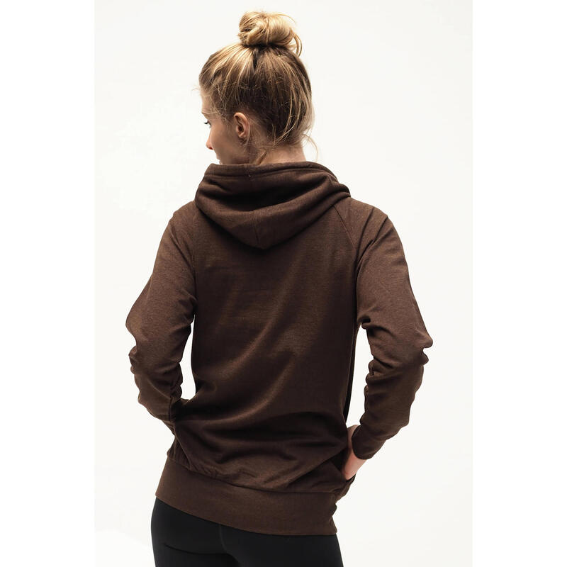 Yoga Hoodie Rudra Yoga Damen Braun Stretchig KISMET