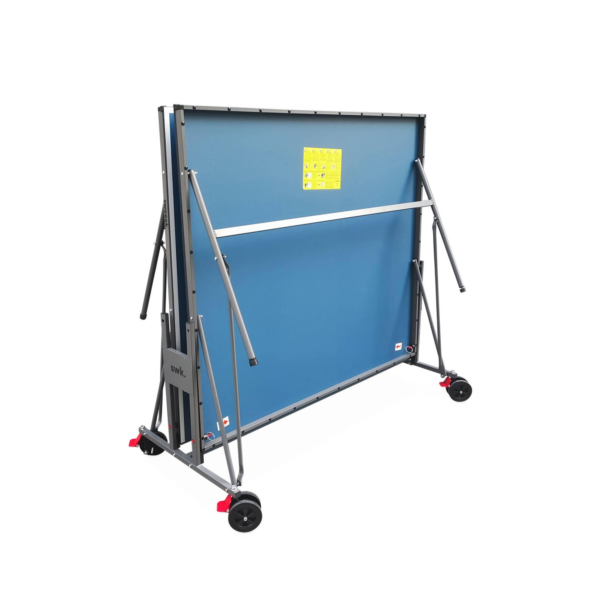 Mesa de ping pong interior com 2 raquetes e 3 bolas, 274 cm, Azul 4/5