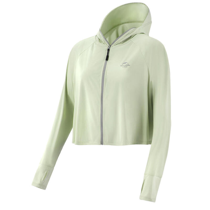 Outdoor long-sleeved with cap sunscreen clothing - Green