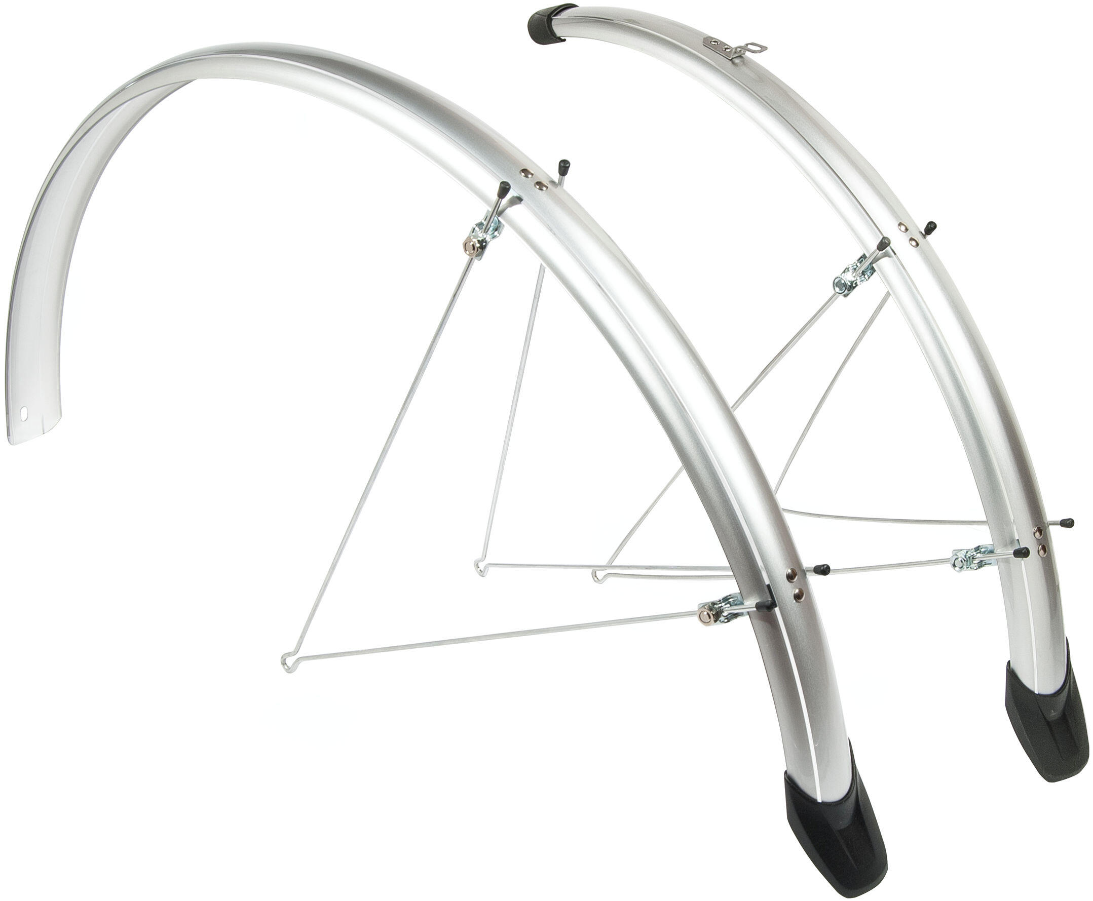 Elegante Spatbordset Eurofender voor 28 inch Fietsen - Zilver 3/4