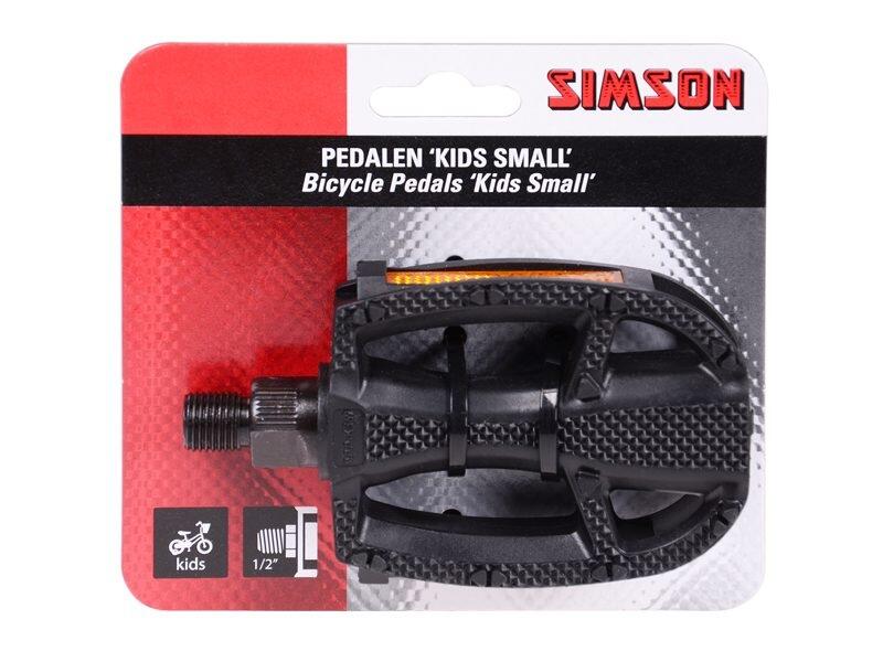 Pedale Kinder klein 1 2 Zoll Reflexion schwarz pro Set 4/4