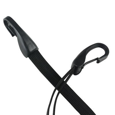 Widek snelbinder met grote veiligheids haak en 4 banden. zwart 57 cm