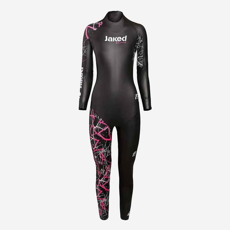 SHOCKER MULTI-THICKNESS WOMEN WETSUIT - BLACK/PINK