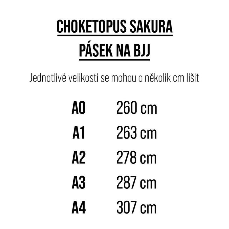 SAKURA BJJ Belt, white - A4