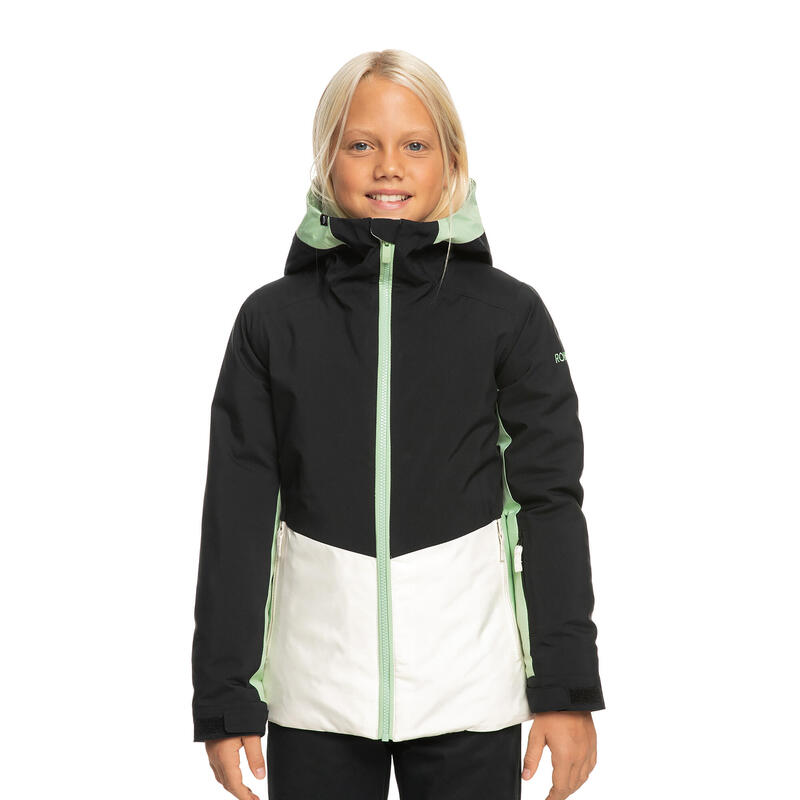 Kurtka snowboardowa dziecięca ROXY Silverwinter Girl true black 10/M