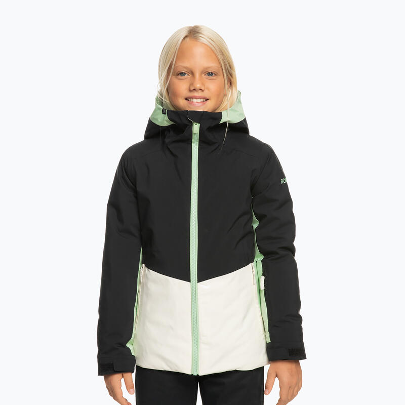 Kurtka snowboardowa dziecięca ROXY Silverwinter Girl true black 16/XXL