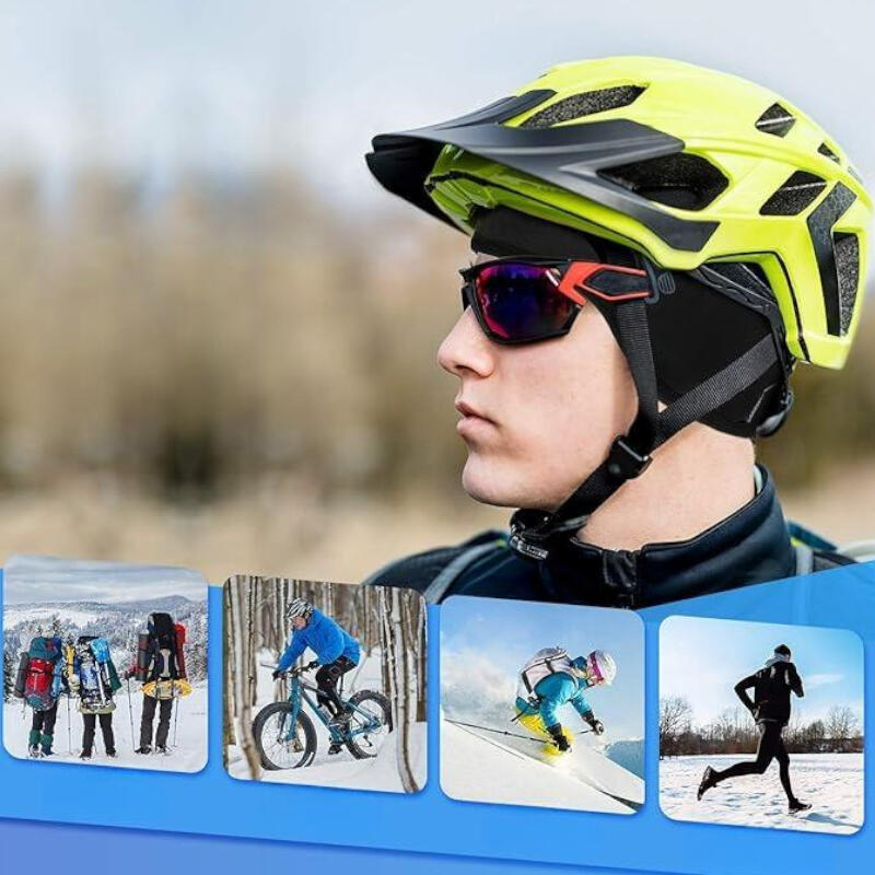 Czapka rowerowa zimowa dla dorosłych Wheel Up WH14130 z otworami na okulary