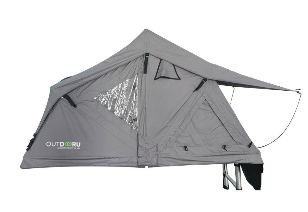 OUTDOORU Dachzelt Compact für 2 Personen Grau