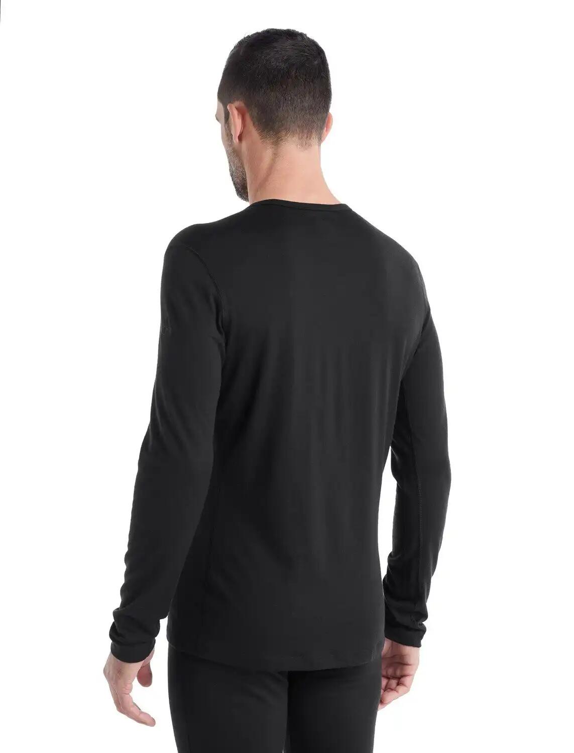 Icebreaker Mens 200 Oasis Merino Thermal Top, Black 4/7