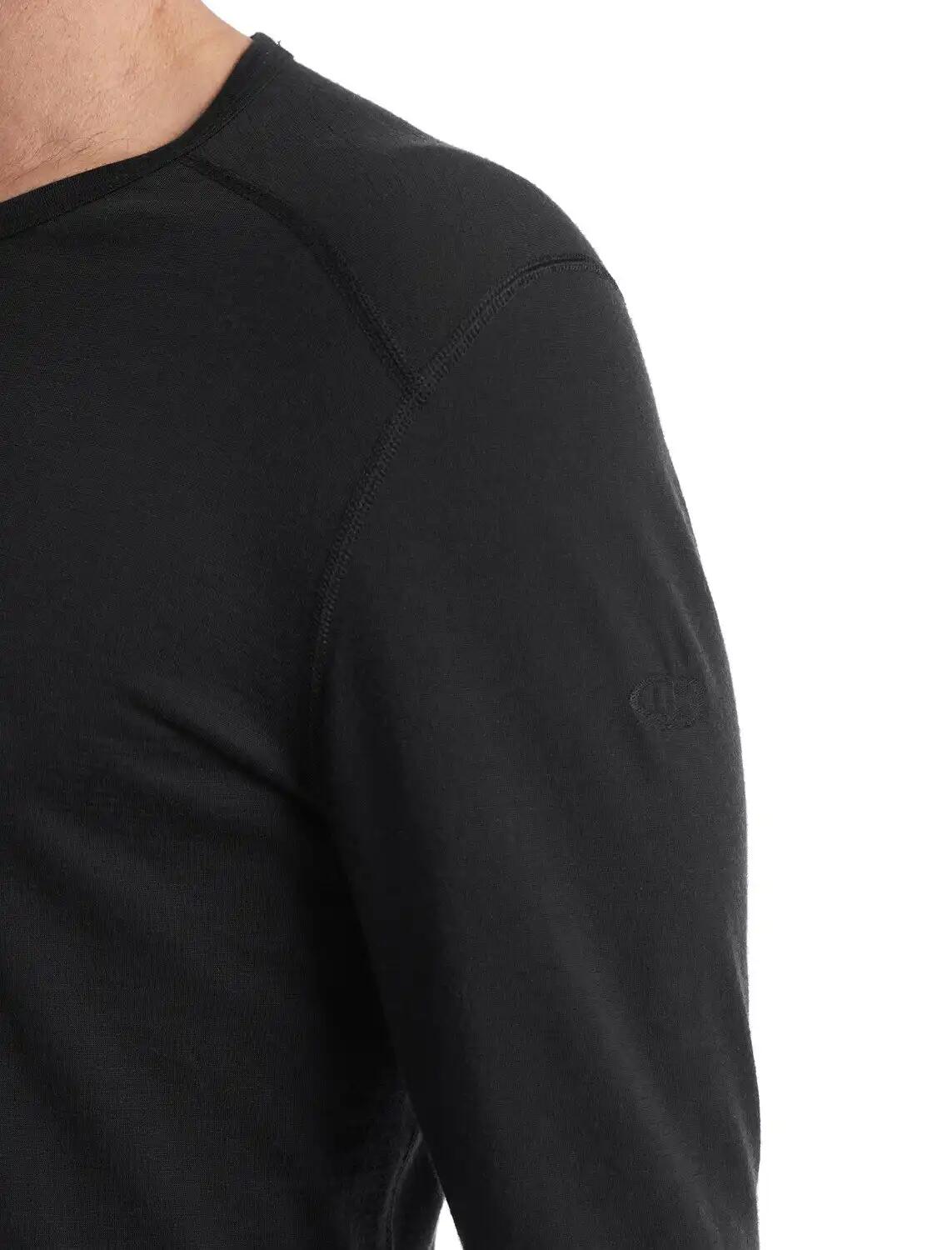 Icebreaker Mens 200 Oasis Merino Thermal Top, Black 6/7