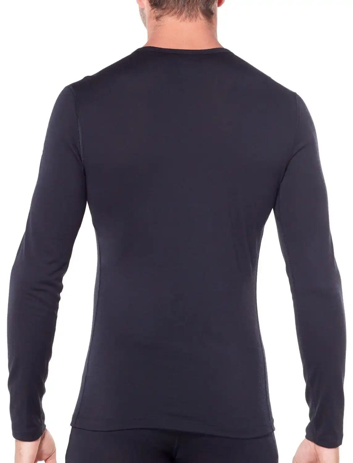 Icebreaker Mens 200 Oasis Merino Thermal Top, Black 2/7
