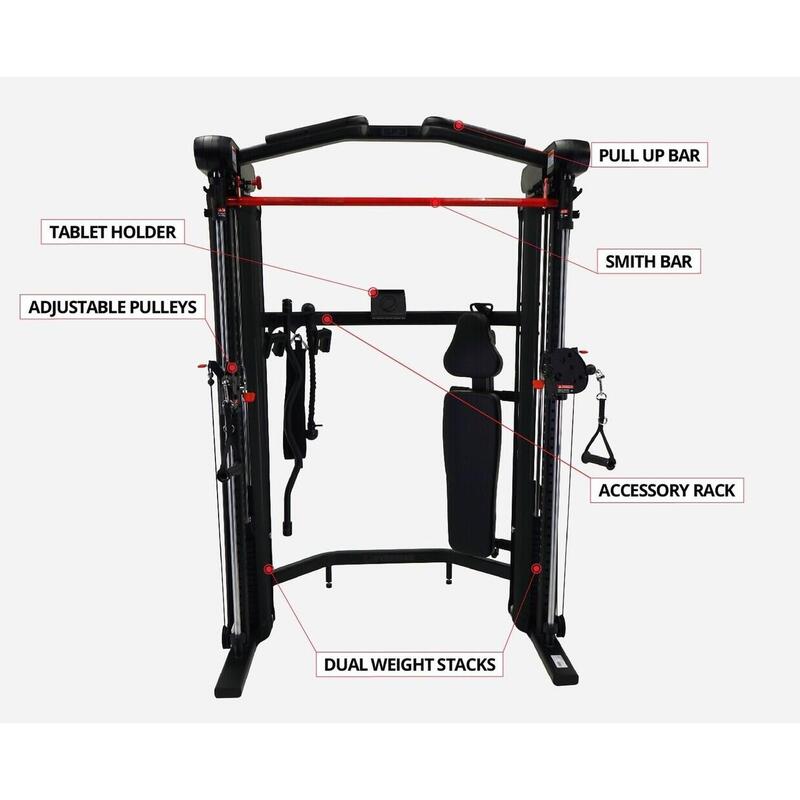 Smith Machine SF3 - Functional Trainer - Noir