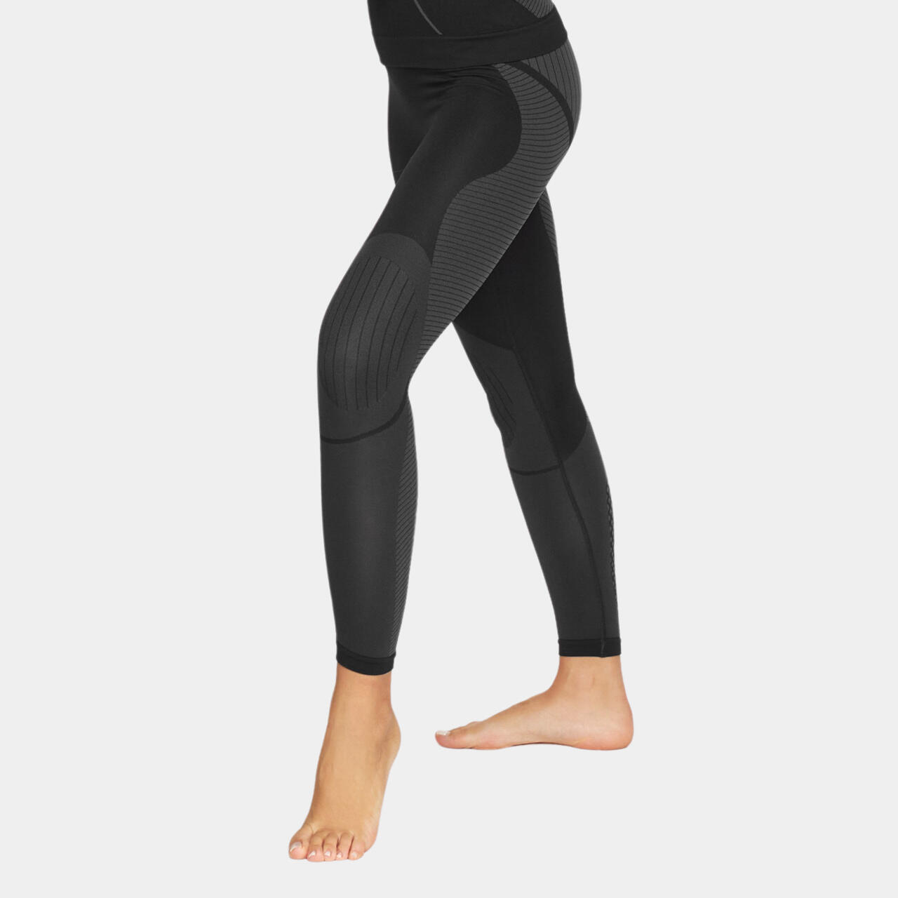 Spodnie termoaktywne trekkingowe damskie Alpinus Active Base Layer czarno-szare 3/7